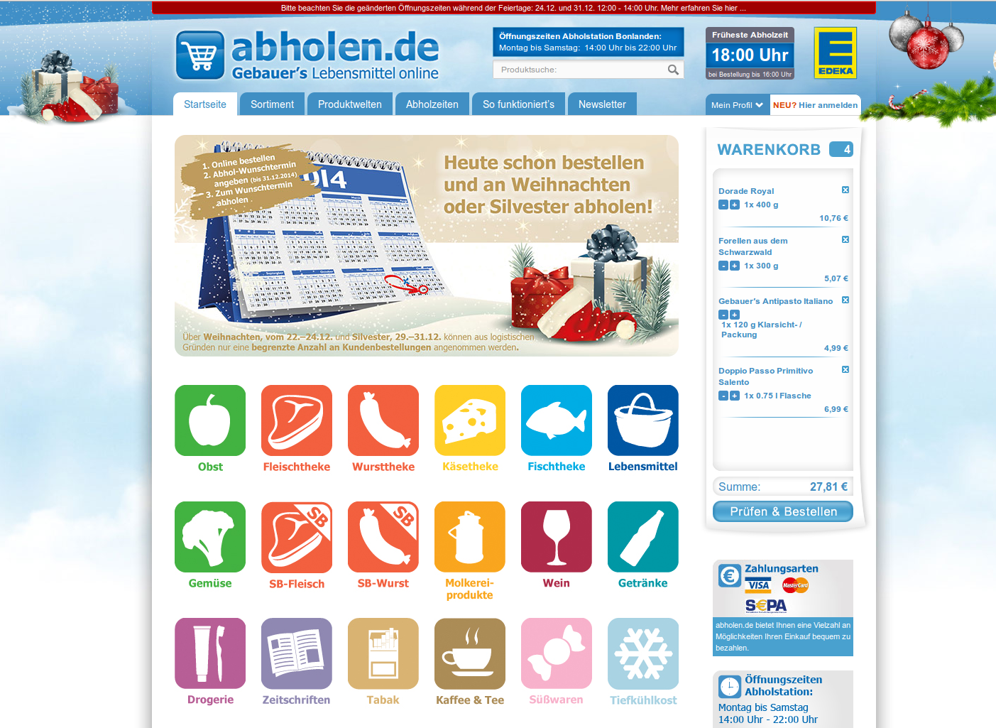 Lebensmittel online zusammenstellen bei abholen.de Lebensmittel Online zusammenstellen bei abholen.de