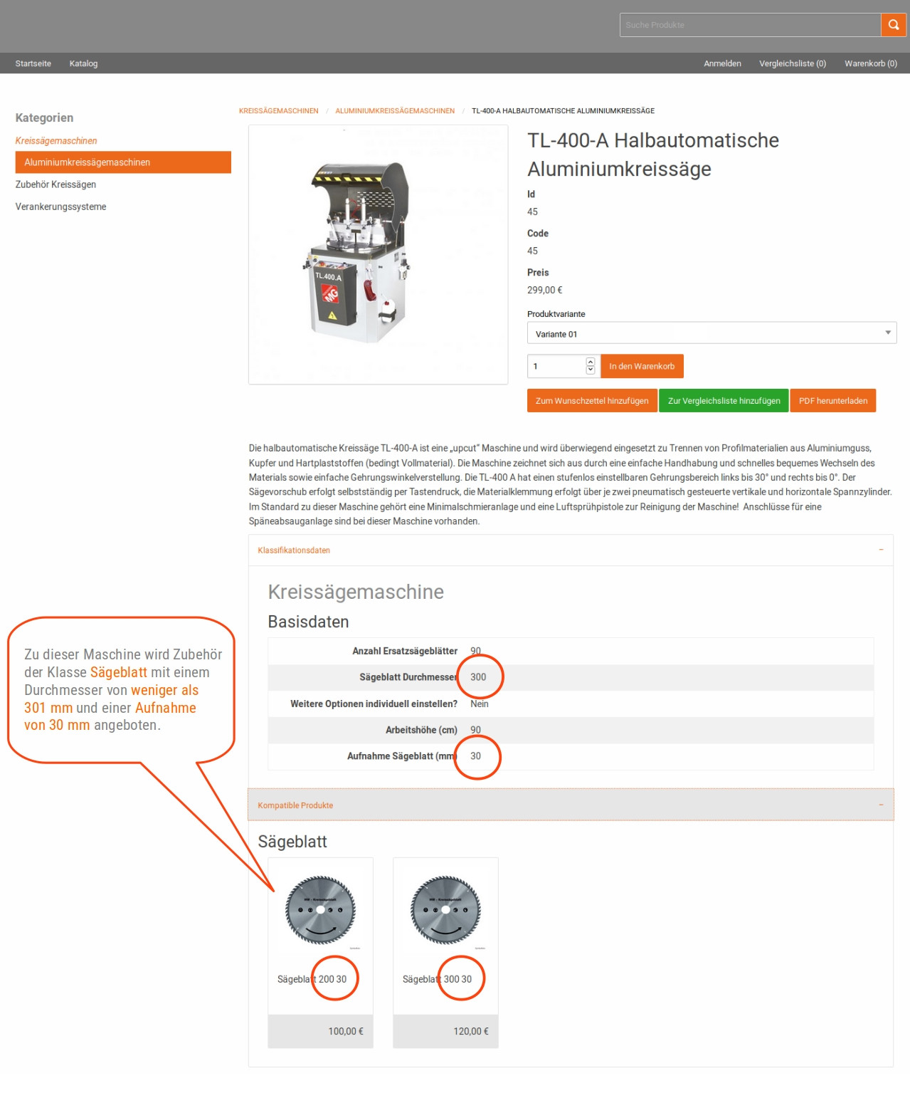 Produktkonfiguration durch Automatisches Finden und Anzeigen von kompatiblem Zubehör am Produkt Produktkonfiguration durch automatisches Finden und Anzeigen von kompatiblem Zubehör am Produkt